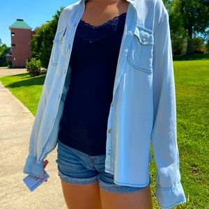 Oversized Jean Button up